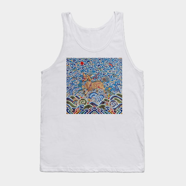 Chinese Military Rank Badge with Stylized Animal Tank Top by pdpress